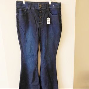 Express high rise flare jeans